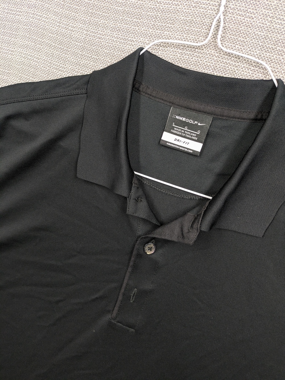 Nike Golf Dri-FIT Polo Shirt Mens Large Black Zscaler Logo Performance